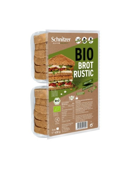 Pan molde rebanadas black sin gluten 430 g Schnitzer