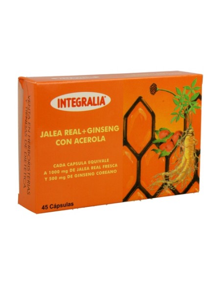 Jalea Real y Ginseng con Acerola 45 cápsulas Integralia
