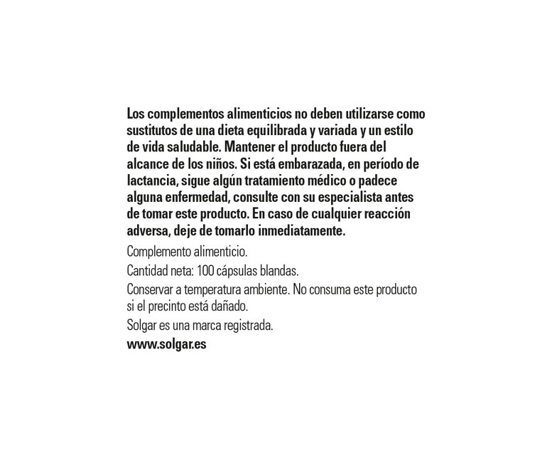 Vitamina D3 1000 IU 100 perlas de 25μg Solgar