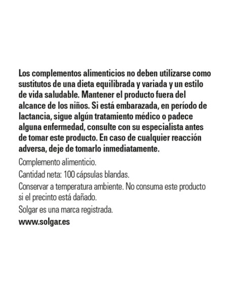 Vitamina D3 1000 IU 100 perlas de 25μg Solgar