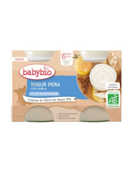 Yogur pera vaca 2 unidades de 130g Babybio