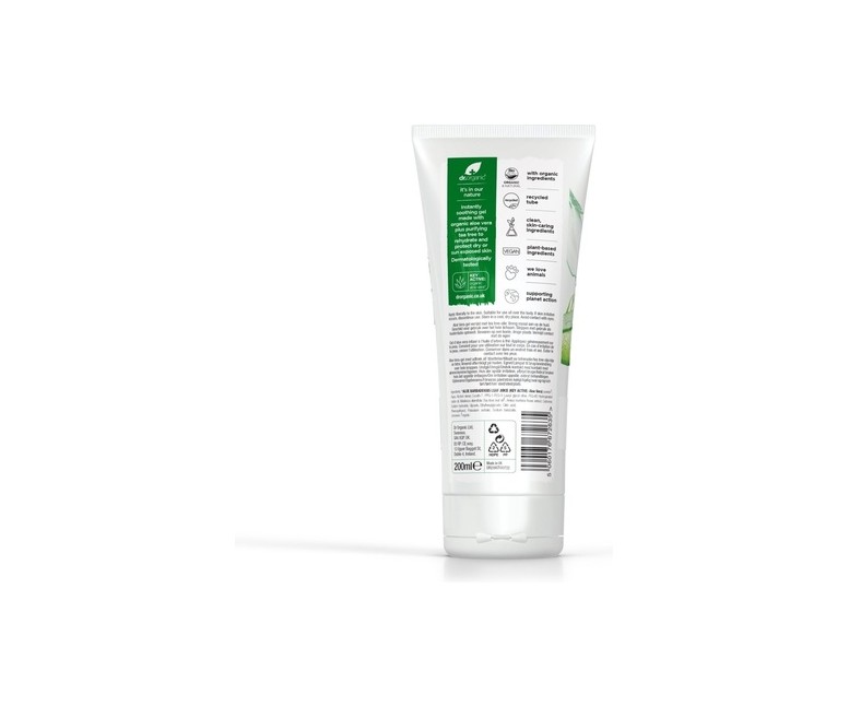 Gel Aloe Vera con Arbol de Té 200 ml de gel Dr. Organic