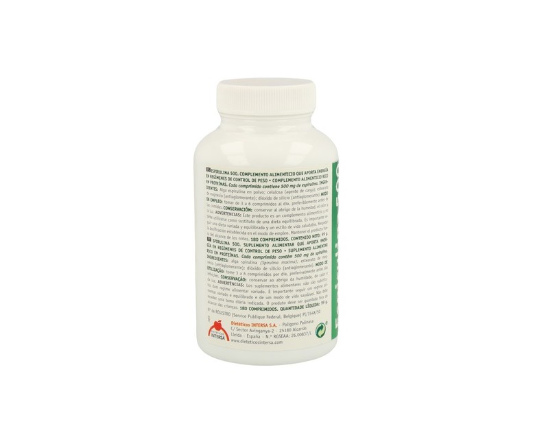Espirulina 180 comprimidos Intersa