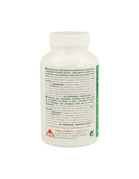 Espirulina 180 comprimidos Intersa