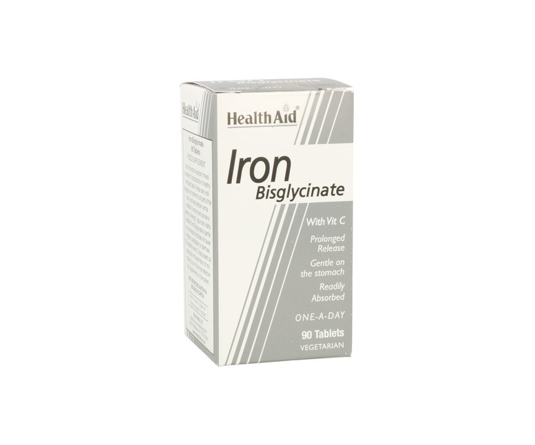 Hierro Bisglicinato con Vitamina C 90 comprimidos Health Aid