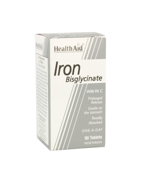 Hierro Bisglicinato con Vitamina C 90 comprimidos Health Aid