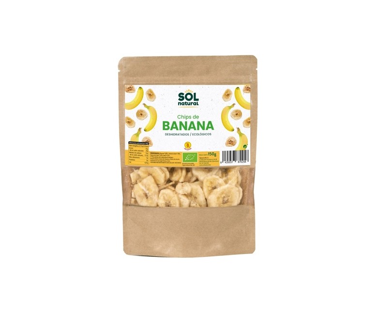 Chips de banana deshidratada Bio 150 g (Plátano) Sol Natural
