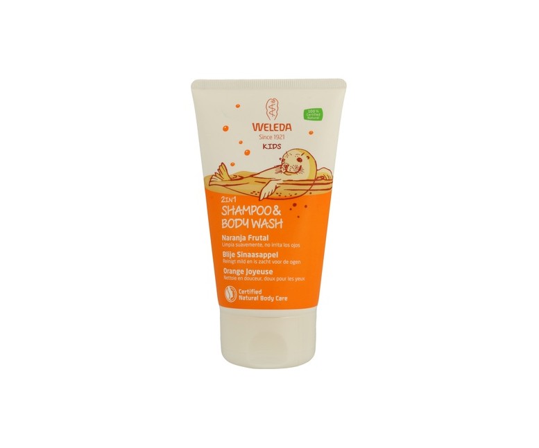 Champú y Gel 2 en 1 Kids Naranja Frutal 150 ml (Naranja) Weleda
