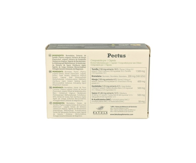 Pectus 30 cápsulas Betula