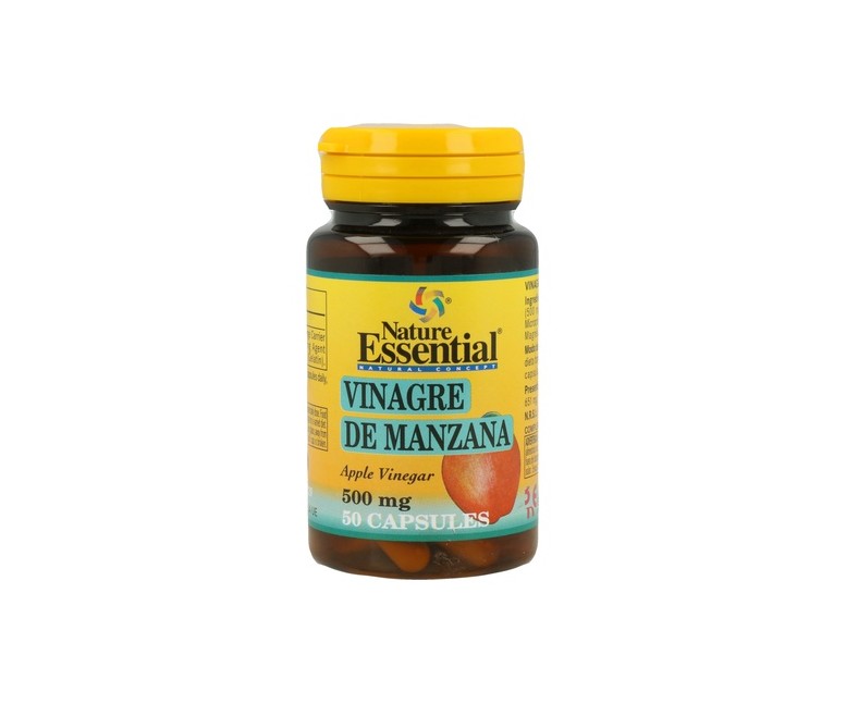 Vinagre De Manzana 50 cápsulas de 500mg Nature Essential