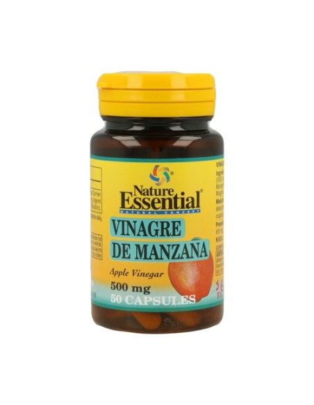 Vinagre De Manzana 50 cápsulas de 500mg Nature Essential