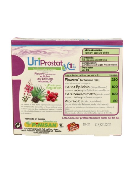 Uriprostat 30 cápsulas Pinisan