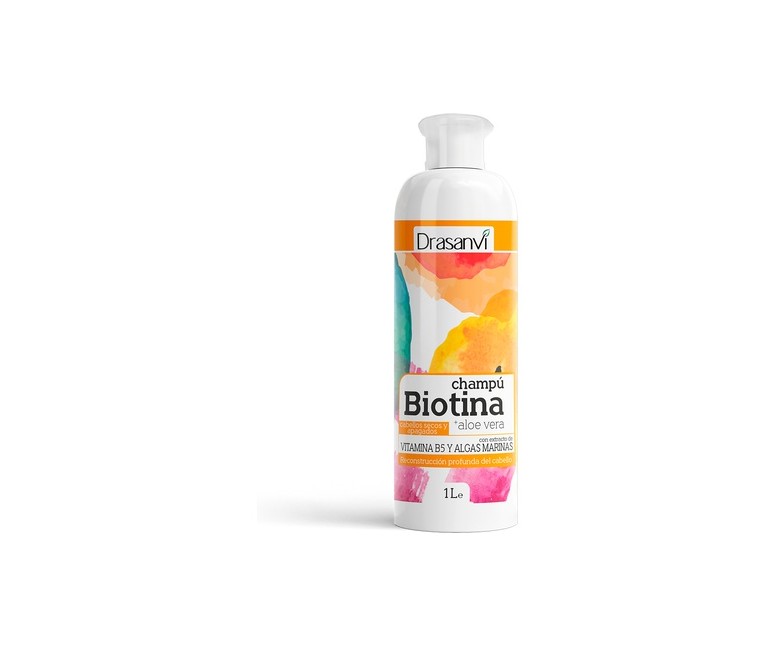 Champú Biotina y Aloe vera Pelos secos y Apagados 1000 ml Drasanvi