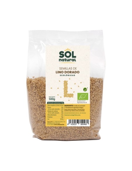 Semillas de lino dorado Bio 500 g Sol Natural