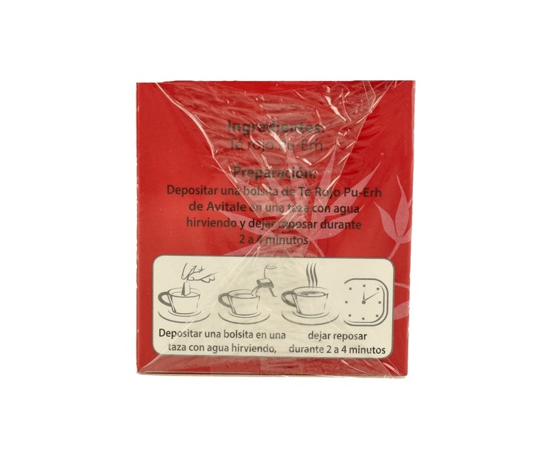 Té rojo Pu-Erh 25 bolsitas infusoras de 2g Madal Bal