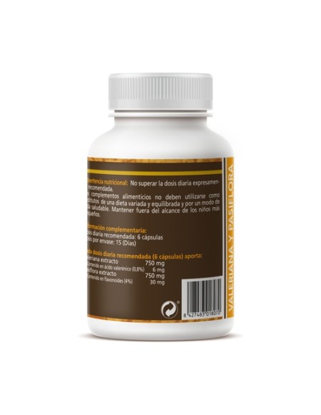 Valeriana y Pasiflora 90 cápsulas de 450mg Sotya