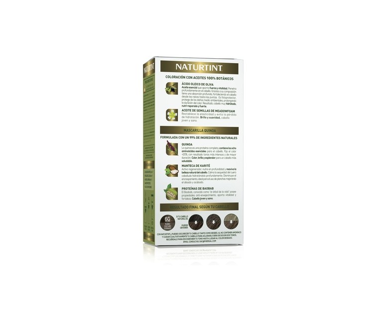 Naturtint Coloración Con Quinoa 6G - Rubio Oscuro Dorado 1 unidad Naturtint