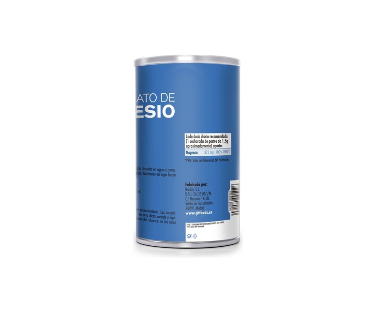 Carbonato de magnesio 180 g de polvo GHF