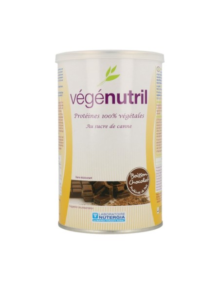 Vegenutril proteína vegetal de guisante chocolate 300 g de polvo (Chocolate) Nutergia