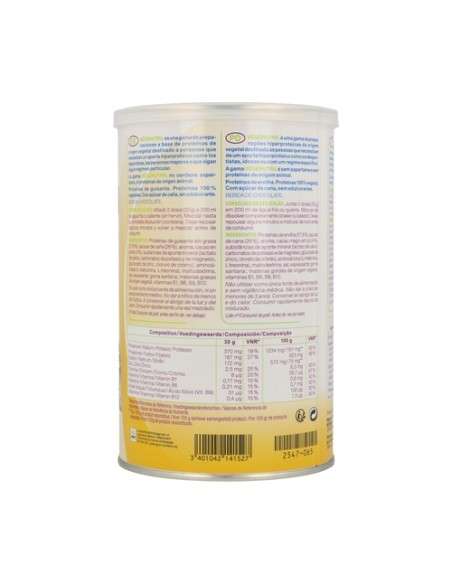 Vegenutril proteína vegetal de guisante chocolate 300 g de polvo (Chocolate) Nutergia