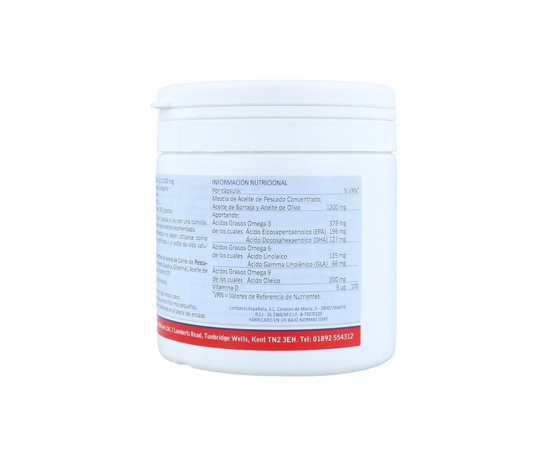 Omega 3-6-9 con vitamina D3 120 cápsulas Lamberts