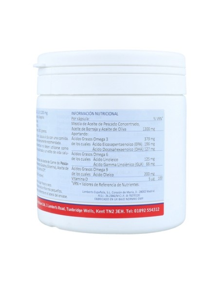 Omega 3-6-9 con vitamina D3 120 cápsulas Lamberts