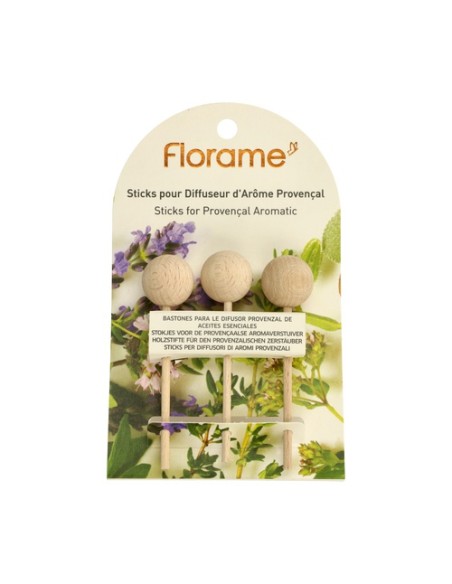 Palitos de Madera para Difusión 3 unidades Florame
