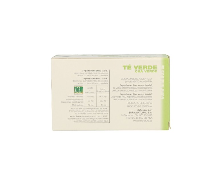 Té Verde Comprimidos 60 comprimidos Soria Natural