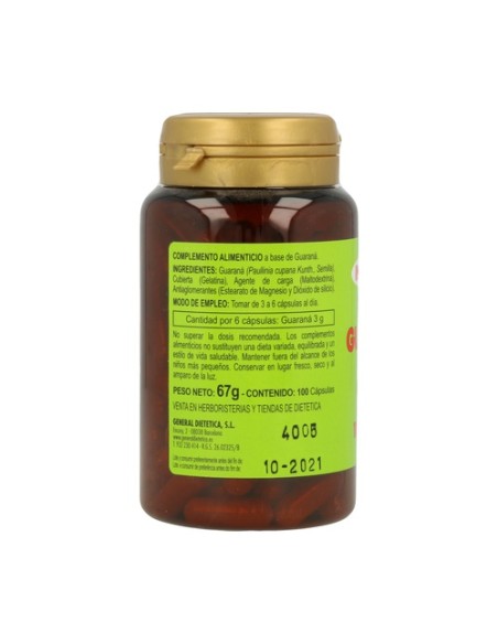 Guarana 100 cápsulas Integralia