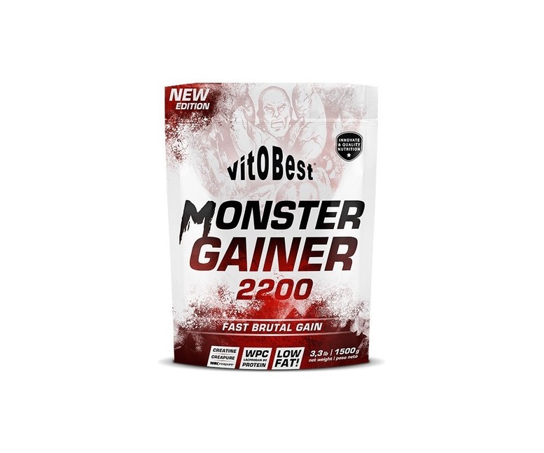 Monster Gainer 2200 suplemento 1,5 kg de polvo (Chocolate) VIT.O.BEST