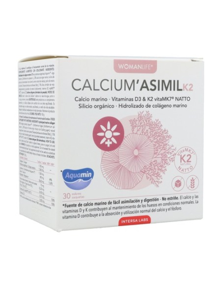 Calcium asimil K2 30 sobres Intersa