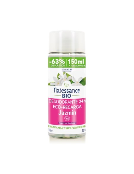 Eco-recarga para desodorante jazmín 150 ml (Jazmín) Natessance