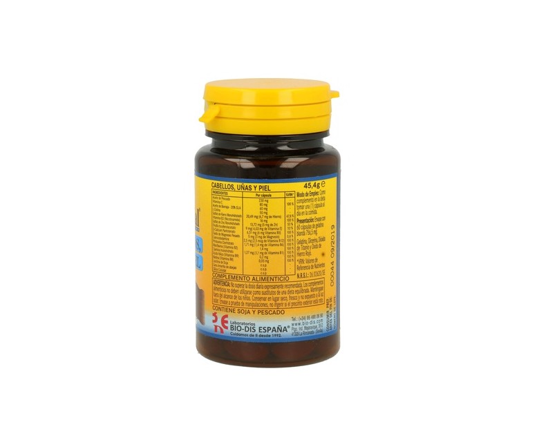 Cabello, Uñas Y Piel 60 perlas de 540mg Nature Essential