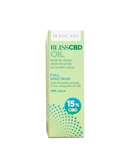 Blisscbd aceite de cáñamo 15% CBD 10 ml de aceite BLISSCARE