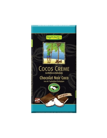Tableta chocolate negro coco 100 g Rapunzel