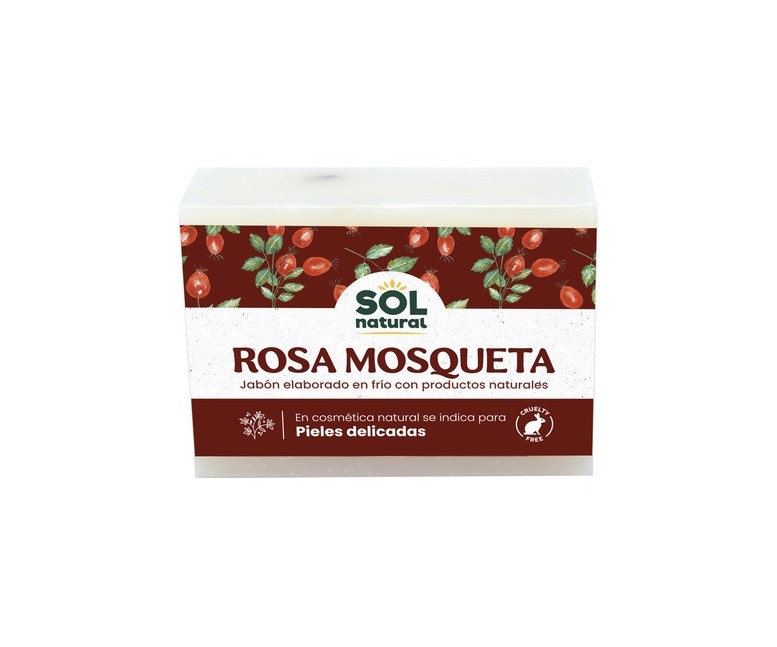 Jabón natural de rosa mosqueta 1 unidad (Rosa de mosqueta) Sol Natural