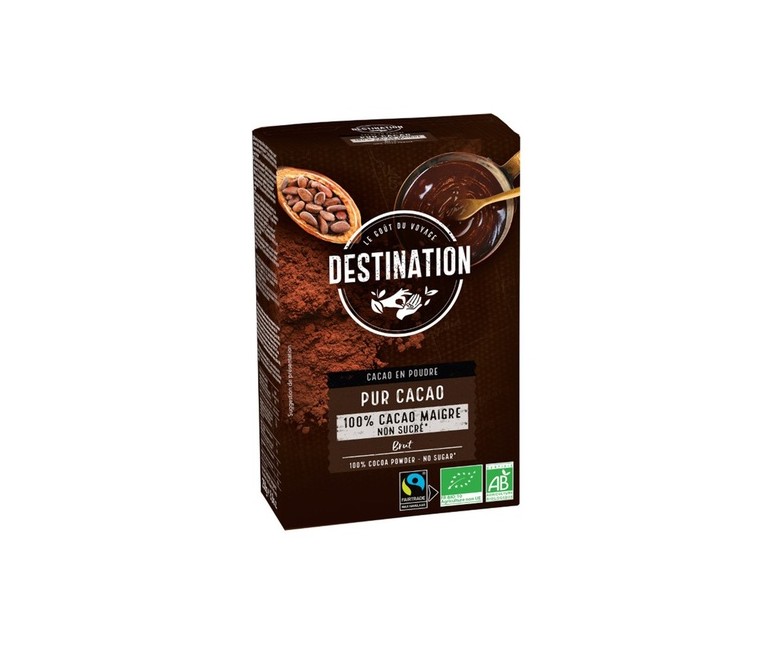 Cacao puro 100% Bio 250 g de polvo (Cacao) Destination Bio