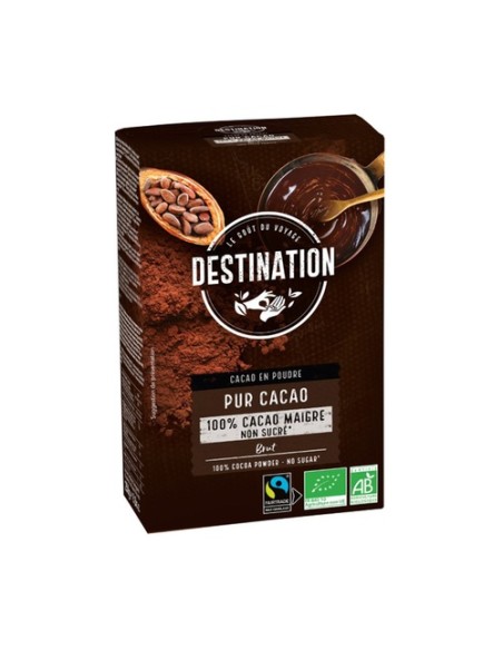 Cacao puro 100% Bio 250 g de polvo (Cacao) Destination Bio