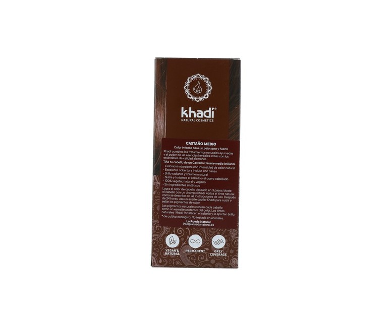 Tinte Vegetal Color Castaño Medio 100 g Khadi