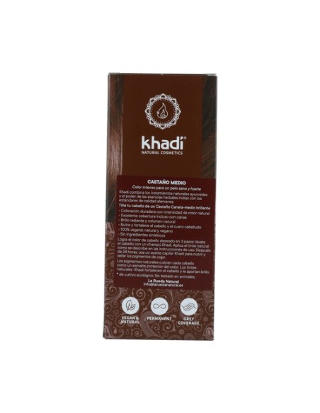 Tinte Vegetal Color Castaño Medio 100 g Khadi