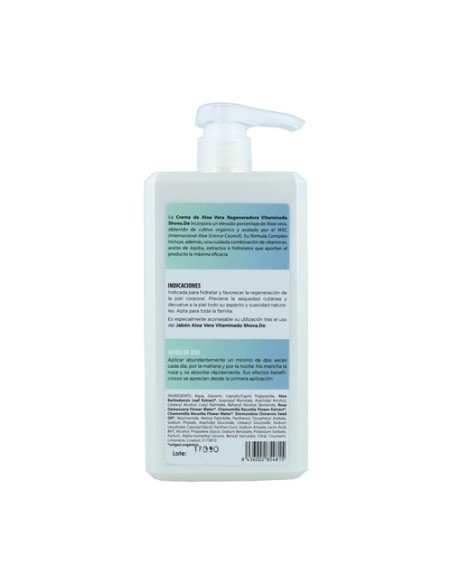 Crema de Aloe Vera Vitaminada 1 L de crema Shovade