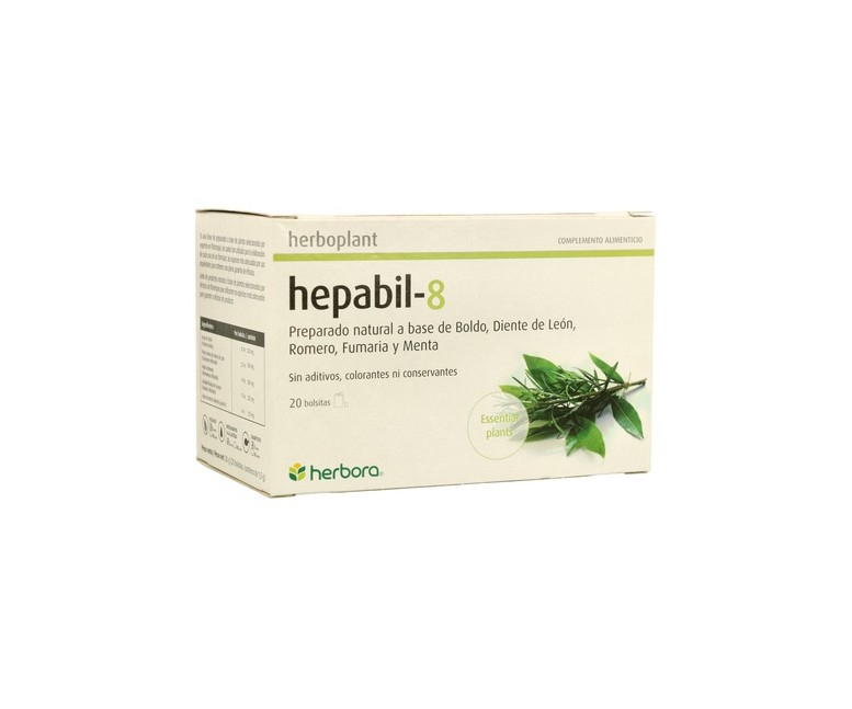 Infusión Herboplant Hepabil 8 20 bolsitas infusoras Herbora