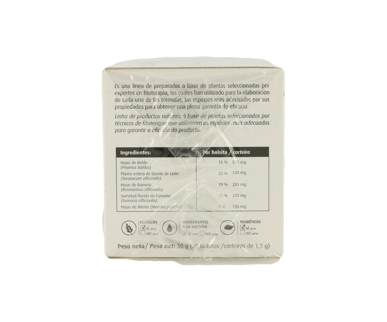 Infusión Herboplant Hepabil 8 20 bolsitas infusoras Herbora