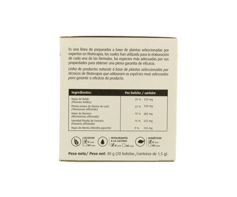 Infusión Herboplant Hepabil 8 20 bolsitas infusoras Herbora