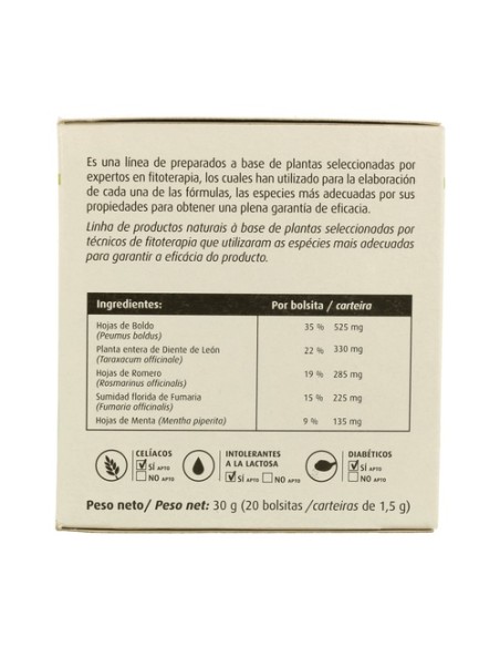 Infusión Herboplant Hepabil 8 20 bolsitas infusoras Herbora