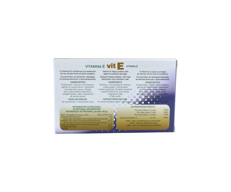 Vitamina E liberación sostenida 48 comprimidos de 200mg Soria Natural
