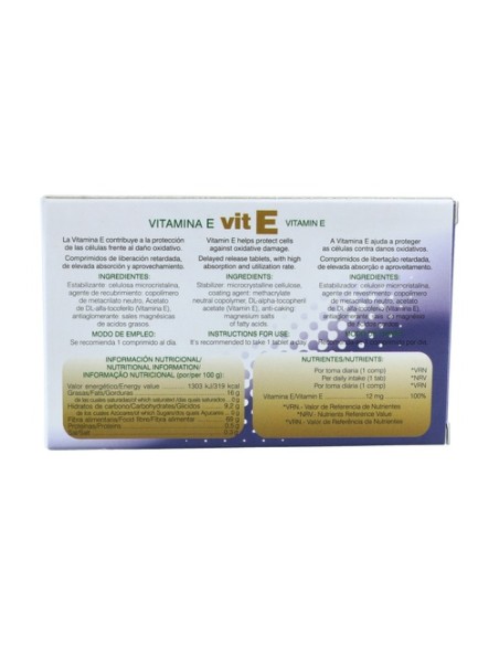 Vitamina E liberación sostenida 48 comprimidos de 200mg Soria Natural