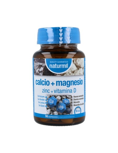 Cálcio con Magnésio, Zinc y Vitamina D 90 comprimidos Naturmil