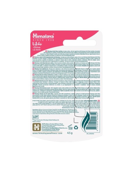 Bálsamo labial de litchi 4,5 g Himalaya Herbals