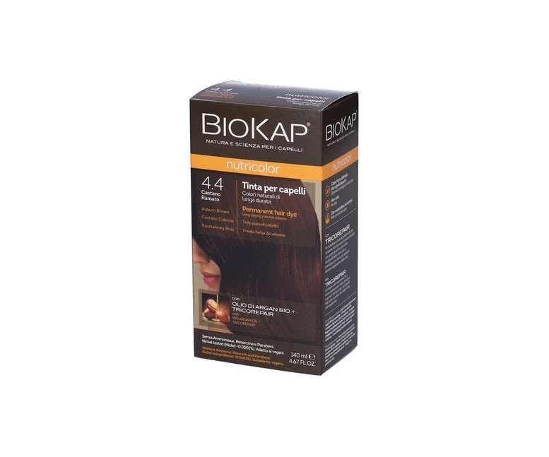 Tinte Nutricolor Castaño Cobrizo 4.4 140 ml (Castaño claro) Biokap
